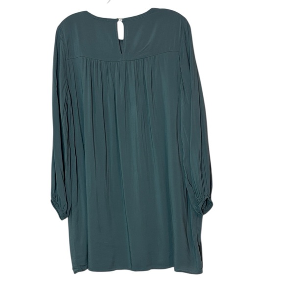 JODIFL Elegant Teal Dress Sz Small Lined Embroidered Details Rayon - Picture 8 of 10